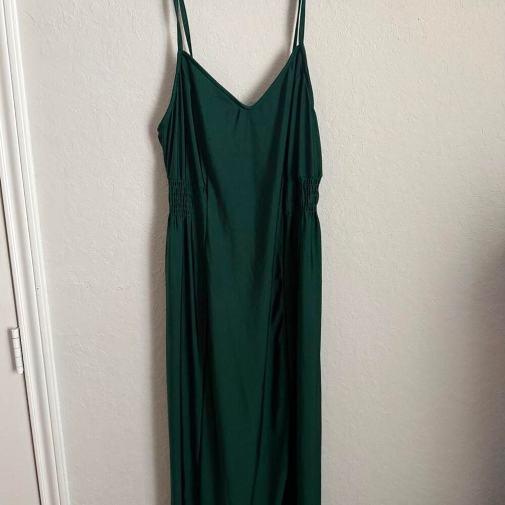 Abound Nordstrom Emerald Green Satin Dress L/XL